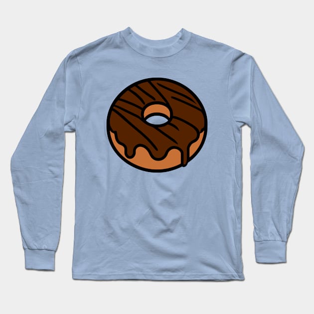 Chocolate Frosted Donut Long Sleeve T-Shirt by KayBee Gift Shop